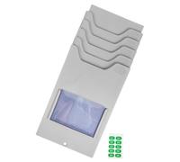 PRETYZOOM Organizador de Tarjetas para Almacén 5 Ranuras Soporte de Pared Plástico Resistente 2 Unidades Expositor de Tarjetas para Oficina y Fábrica Portadocumentos para Gestión de