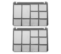 PRETYZOOM Paleta de Maquillaje Magnética Vacía Diseño Delgado y Fácil de Almacenar Material As con Tapa Transparente 10 Colores Pack de 2 Unidades para Sombras de Ojos