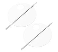 PRETYZOOM Paletas de Maquillaje Acrílicas 2 Juegos Redondas Bandeja para Mezclar Base Herramienta de Mezcla Cosméticos Profesional para Artistas Salón Belleza