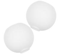 PRETYZOOM Pantalla de Lámpara de Vidrio Blanco Opal Redonda de 2 Piezas Boca Plana para Lámpara de Mesa y Pared, Fácil Instalación para Salas y Dormitorios