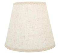 PRETYZOOM Pantalla para Celebracion Verano de Media Luna de Lino Beige de Lámpara Bombilla E27, Iluminación Cómoda y Estilo Vintage para Lámpara de Mesa en Dormitorios y Salones