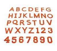 PRETYZOOM Parches Termoadhesivos Bordados Letras y Números 72 Unidades Color Naranja Parches para Ropa Deportiva Manualidades y Personalización de Camisetas Vaqueros y Gorras