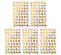PRETYZOOM Pegatinas 5 para de Estrellas Doradas Pequeñas con Adhesivo Espejo para Motivar el Comportamiento en Aula y la Responsabilidad Escolar