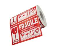 PRETYZOOM Pegatinas Adhesivas Manipular con Cuidado 300 Unidades Rollo, Etiquetas de Advertencia Frágil para Embalaje, Mudanzas y Envío, Adhesivo Fuerte para Cajas y Superficies Diversas