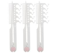 PRETYZOOM Peine Plegable Antiestático Forma de V para Plancha 3 Unidades Blancas Peine Compacto Resistente al Calor para Viaje Peinado Fácil Bolso Portátil para Mujer