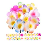 PRETYZOOM Pinzas Cabello Flores De Plumeria Artificiales 36 Piezas Tamaño 6 Cm Ligereza y Diseño Tropical Para Mujer y Niña Uso En Fiestas Playa Luau