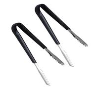 PRETYZOOM Pinzas Pack de 2 Unidades para Hielo de Acero Inoxidable Recubrimiento de Goma, Resistentes al Óxido y Fáciles de Usar Ideales para Buffet y Té Hielo
