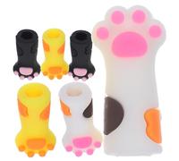 PRETYZOOM Pinzas Para Cutículas Funda De Silicona Multicolor 6 Piezas Diseño Patas De Gato Protecciones Flexibles Manicura Cuidado De Uñas