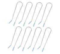 PRETYZOOM Pinzas para Rulos Eléctricos 8 Piezas, Tamaño 1.9 Cm, Acero Inoxidable 304, Clip de Fijación para Cabello, Color Azul Claro, Accesorio para Rodillos Calientes y Peinados Profesionales