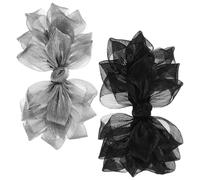PRETYZOOM Pinzas Pelo de Boda para Mujer Lazos de Organza, 2 Piezas, Diseño Elegante y Material Metálico para Eventos Nupciales y Noches de Gala