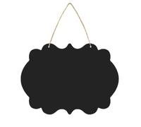 PRETYZOOM Pizarra Colgante de Doble Cara Borrable con Cuerda de Yute para Decoración de Pared y Tablero de Mensajes en Color Negro Fácil de Montar