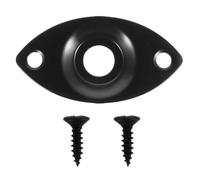 PRETYZOOM Placa de Zócalo para Guitarra Eléctrica de Metal Negra Repuesto Profesional Diseño en Forma de Ojo de Gato Protección contra Residuos Compatible Guitarra Eléctrica