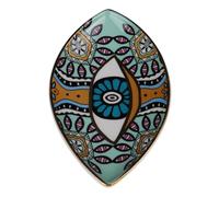 PRETYZOOM Plato de Cerámica para Joyas Forma de de Ojo Organizador de Anillos Pulseras Collares Pendientes y Llaves Bandeja Multifuncional para Escritorio o Tocador