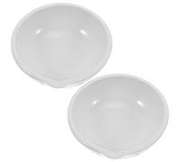 PRETYZOOM Platos de Evaporación de Cerámica Blanco 2 Piezas con Fondo Plano y Vertedera, Resistencia Alta Temperatura y Fácil Limpieza para Experimentos de Química en Laboratorio