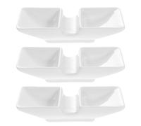 PRETYZOOM Platos de para Condimentos y Aperitivos Set de 3 Cuencos Dobles de 4.5 Pulgadas Platos para Salsas Snacks Sushi Postres Uso Casa Escuela Picnic y Viajes