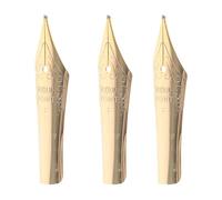 PRETYZOOM Plumillas Metálicas Finas Doradas para Bolígrafos 3 Piezas, Accesorios para Escritura Profesional y Caligrafía Creativa