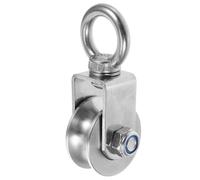 PRETYZOOM Polea Simple de Acero Inoxidable en Forma de U Rodamientos de Bolas para Uso Industrial y Construcción, y Alta Capacidad de Carga