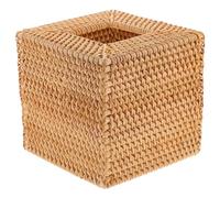 PRETYZOOM Porta Pañuelos De Ratán Organizador De Cajas Fundas para Pañuelos Almacenamiento para Toallas