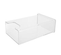 PRETYZOOM Porta Servilletas Acrílico Transparente Vertical Resistente al Agua y Apilable para Cocina y Comedor