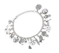 PRETYZOOM Pulsera Multielementos de Aleación Diseño Creativo de Sol, Luna y Araña, Brazalete Duradero de Plata Adecuado para Fiestas y Bares