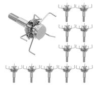 PRETYZOOM Puntas de Flecha Atornilladas para Menor 12 Piezas, Acero Inoxidable, Diseño de Cabeza Plana Judo, Equipo de Tiro al Aire Libre, Accesorio Ligero y Estable para Flechas