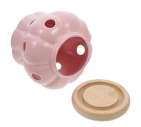 PRETYZOOM Recipiente de Cerámica Rosa Grande Tapa Ventilada para Almacenamiento de Ajo y Jengibre, Tarro de Cocina para Mantener Fresco y Seco, Organizador Práctico para Encimera