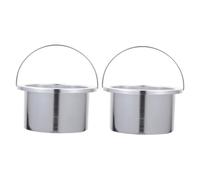 PRETYZOOM Recipiente Paquete de 2 Piezas para Derretir Cera de Aluminio y Acero Inoxidable Mango Resistente, Confiable y Fácil de Limpiar Adecuado para Máquina Calentadora de Cera