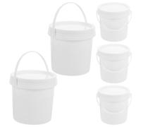 PRETYZOOM Recipientes de Plástico Alimenticio 2l con Tapa y Asa, Set de 5 Unidades Sellado Hermético, Contenedores Portátiles Multiusos para Almacenamiento y Uso Doméstico, Agrícola E