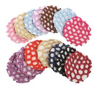 PRETYZOOM Redecilla Pelo Profesional Para Mujer 14 Unidades Tamaño Único Red De Crochet Invisible Colores Mezclados Uso Profesional Danza Auxiliar Vuelo