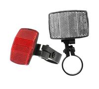 PRETYZOOM Reflectores para Bicicleta de Montaña Juego de 2 Piezas Reflectantes Delanteras y Traseras Accesorio de Plástico Resistente y Ligero para Ciclismo Nocturno y Seguridad Vial