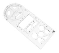 PRETYZOOM Regla Geométrica Multifuncional para Estudiantes 30 Cm Plástico Transparente Rotatoria para Dibujo Técnico Escolar y Arquitectura