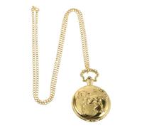 PRETYZOOM Reloj de Bolsillo Vintage Dorado con Tapa Abatible, Aleación de Zinc, Motivo Caballo del Zodiaco, Ligero y Portátil, para Hombre y Mujer, Cumpleaños y Festivales