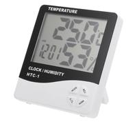 PRETYZOOM Reloj Termohigrómetro Electrónico Blanco Medición de Humedad y Diseño Decorativo para Casa, Material Abs sin Batería Incluida