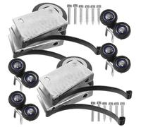 PRETYZOOM rueda de polea, accesorio para puerta corredera, ruedas de puerta corredera de acero laminado en frío y nailon, 1 juego, para armario y armario de cocina, herraje para muebles