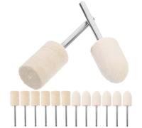 PRETYZOOM Ruedas de Pulido de Lana Cilíndricas y Cónicas 12 Mm Vástago 1/8 Pulir Joyas Eliminación de Rebabas 24 Piezas Accesorios para Amoladoras Herramientas de Acabado