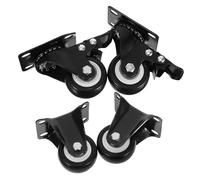 PRETYZOOM Ruedas Giratorias Freno para Muebles Diseño Negro Elegante Base Plana Estable para Carros y Bancos de Trabajo Capacidad de Lb Movimiento Silencioso y Fácil Instalación
