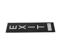 PRETYZOOM Señal de Salida en Braille Autoadhesiva para Pasillos, Alta Visibilidad, Material Acrílico Negro, Resistente y Conforme a Ada para Edificios Públicos