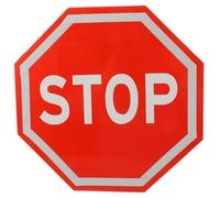 PRETYZOOM Señal de Stop Reflectante de Aluminio para Tráfico Borde Fluorescente Alerta a Conductores y Es Adecuado para Vehículos de Mantenimiento y Tractores Estilo Varios estilos