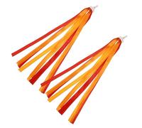 PRETYZOOM Serpentinas de Bicicleta para Decoración Infantil, Borlas de Poliéster para Manillar en Colores Rojo y Naranja, Accesorio Duradero para Bicicletas, Scooters y Triciclos, Adecuado