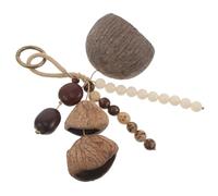 PRETYZOOM Sonajero de Mano Africano de Cáscara Natural, Agitador de Nueces Artesanal Tonos Nítidos, Adecuado para Prácticas de Relajación y Amantes Música Tradicional