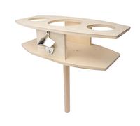 PRETYZOOM Soporte Botellas Cerveza Madera Natural para Exteriores Insertable en Suelo Portátil para Picnic Playa Fiesta Madera Maciza Caqui