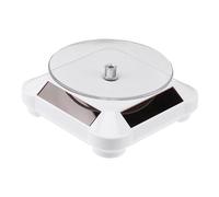 PRETYZOOM Soporte De Exhibición Solar para Joyería y Teléfonos Giratoria Eléctrica Color Blanco Capacidad De Carga para Mostrar Accesorios y Productos