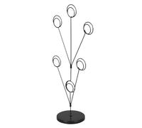 PRETYZOOM Soporte de Sobremesa para Notas y Tarjetas con Clip Múltiple, Diseño Vertical Pavo Real Negro, Base Redonda Estable, Portafotos Adecuado para Oficina, Bodas y Decoración