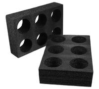 PRETYZOOM Soporte para Bebidas para Llevar 6 Orificios, Portavasos de Café y Té Leche, Bandeja Porta Tazas de Espuma Perlada, 2 Unidades, Adecuado para Transporte Seguro en Reutilizable