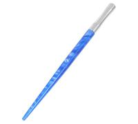 PRETYZOOM Soporte para Pluma de Inmersión de Resina Azul Aro Metálico Dorado Mango de Bolígrafo Estilo Coreano Accesorio para Caligrafía y Escritura Artística 1 Pieza