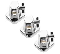 PRETYZOOM Soportes para Patas de Batería de Tom de Piso Base Metálica Resistente Accesorio para Instrumento Musical Kit de 3 Piezas para Estabilidad en Ensayos y Presentaciones