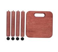 PRETYZOOM Taburete pequeño portátil Banco de Madera Decoración de Mesa Taburete para Cambiar Zapatos Silla de Madera para escalón Junto a la Cama Madera de Caucho Dark Brown