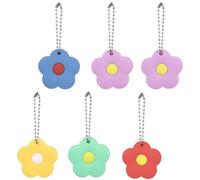 PRETYZOOM Tapas de Silicona para Llaves 6 Piezas, Cubierta Protectora Forma de Flor Grande, Colores Surtidos, Funda para Llaves de Casa y Coche, Cubiertas Identificadoras Estilo Aleatorio