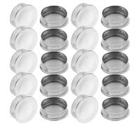PRETYZOOM Tapón de Acero Inoxidable Redondo para Tubo, Tapa de Sellado del Tubo, 20 Piezas, Plata, sin Soldadura, para Proyectos de Bricolaje y Recintos para Mascotas