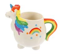 PRETYZOOM Taza De Café Unicornio De Cerámica 450ml Taza Linda Para Mujer y Niños Diseño De Dibujos Animados Multicolor Adecuado Para Hogar y Oficina